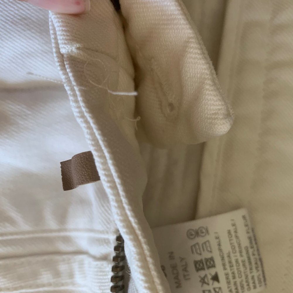 Chloe optic white denim straight leg ankle jeans - Picture 4 of 8